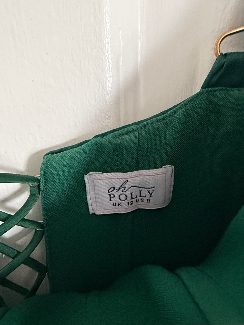 Oh Polly Woven Taffeta Corset Mini Dress in Emerald Green - Picture 2 of 4